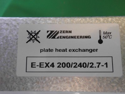 Wärmetauscher 200x200x240x2,7 Polymer Enthalpie