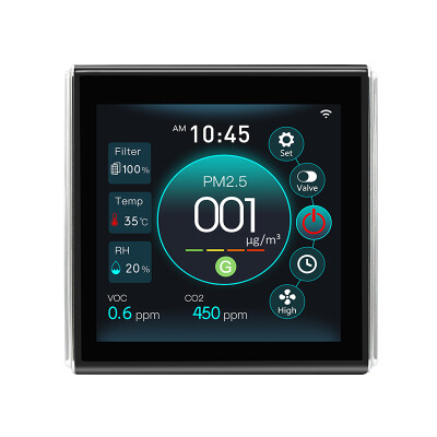 Untroma EC-Lüftungsregler S17;  CO2, Feuchtigkeit, Feinstaub, VOC Schwarz