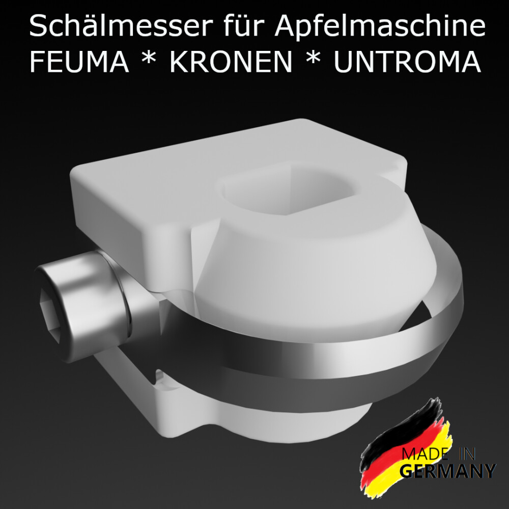 Schälmesser gerade für Apfelschälmaschine Untroma - Feuma - Kronen