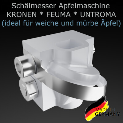 Schälmesser schräge Ausführung für Apfelschälmaschine Untroma - Feuma - Kronen